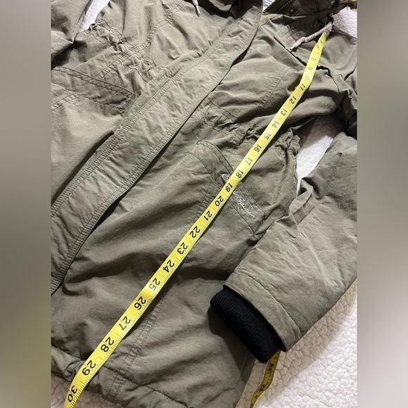 Eddie Bauer Ladder Creek High-Pile Olive Parka with Faux Fur Trim Women's XS - Picture 7 of 10